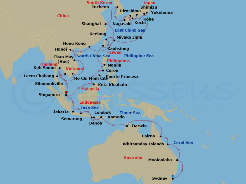 Cruise Itinerary Map
