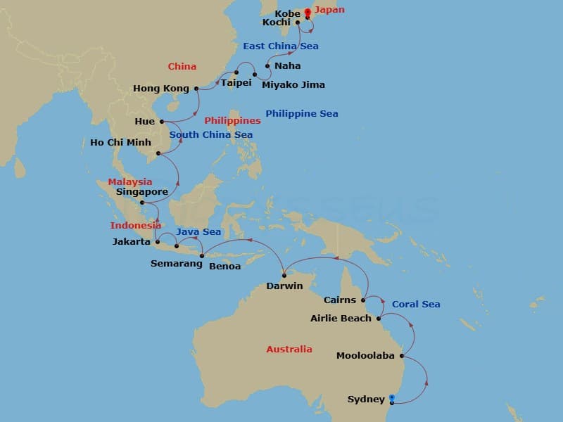 Cruise Itinerary Map