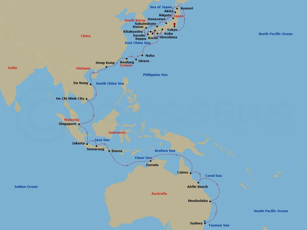 Cruise Itinerary Map