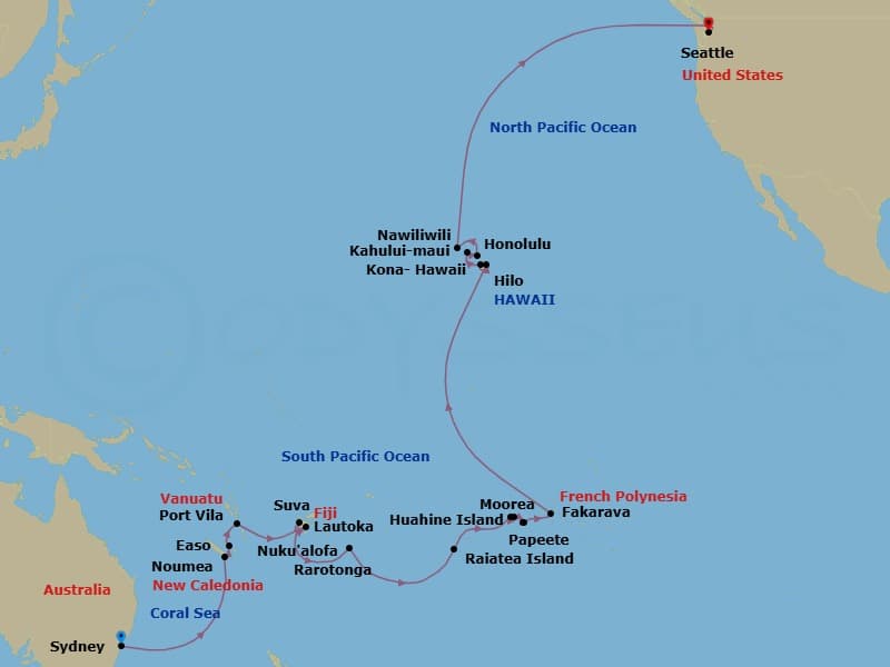 Cruise Itinerary Map
