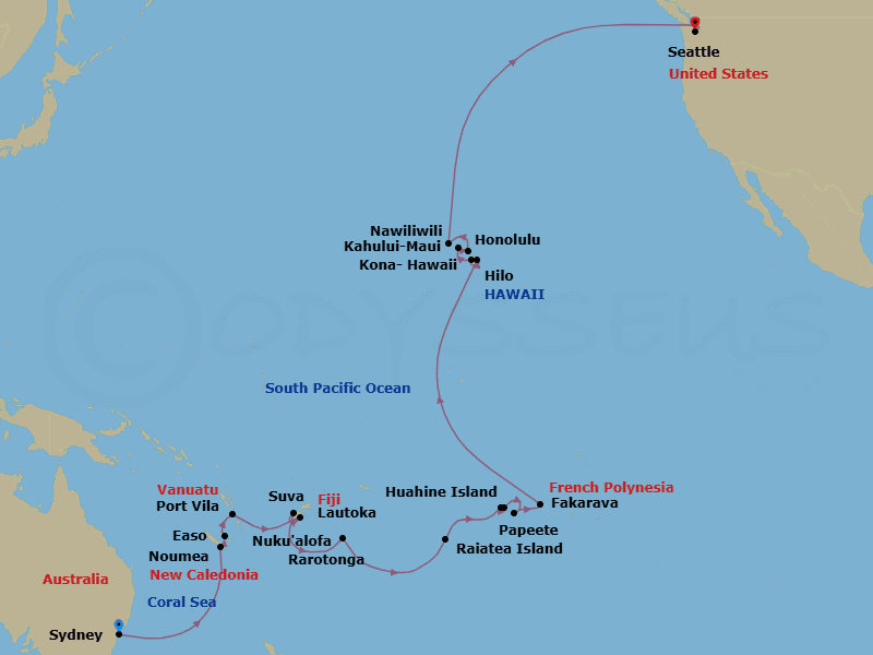 Cruise Itinerary Map