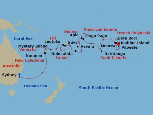 Cruise Itinerary Map