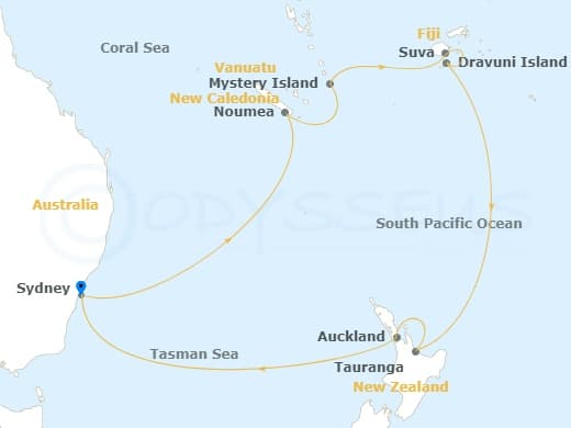 Cruise Itinerary Map