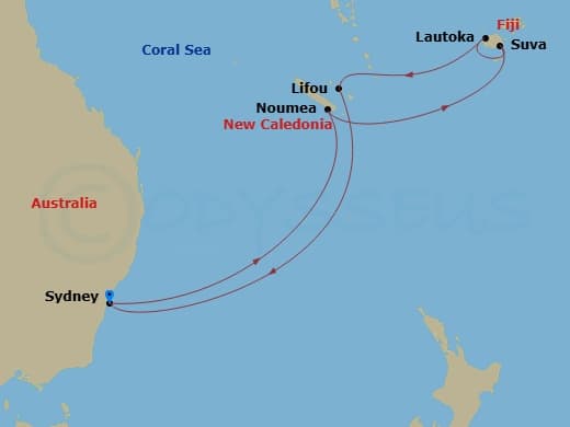 Cruise Itinerary Map