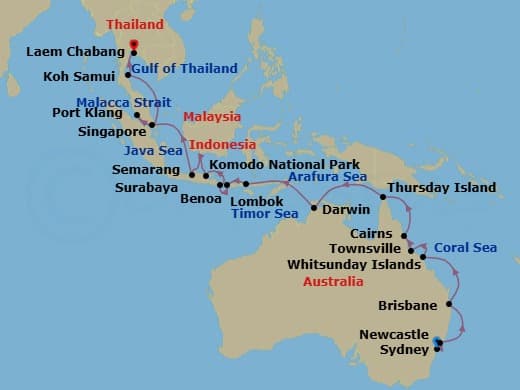 Cruise Itinerary Map