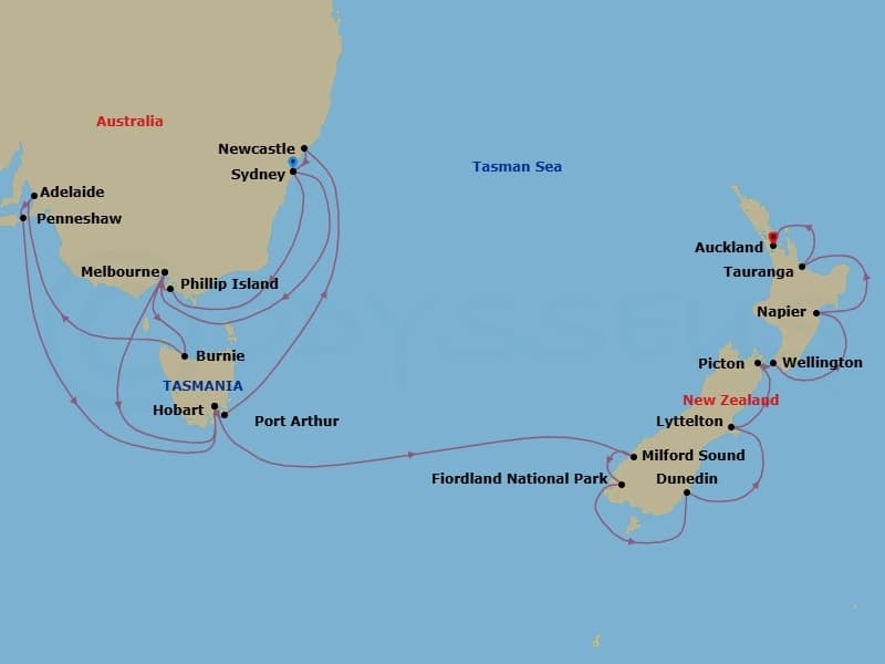 Cruise Itinerary Map