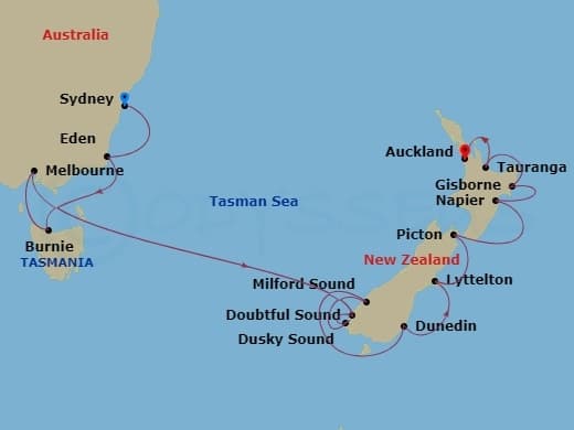 Cruise Itinerary Map