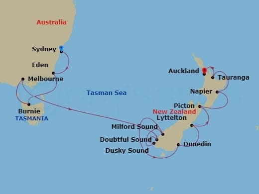 Cruise Itinerary Map