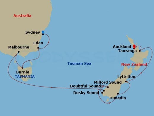 Cruise Itinerary Map