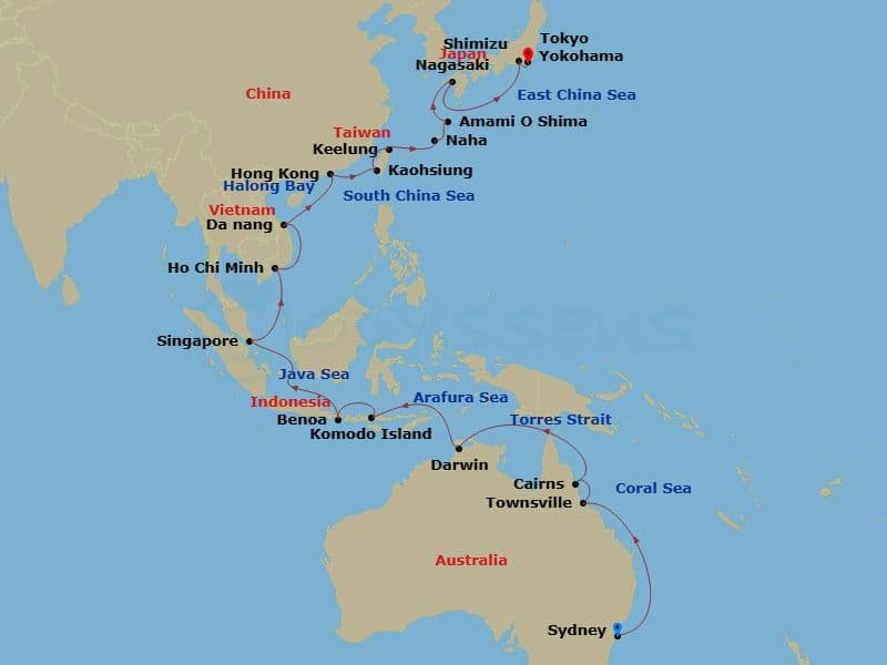 Cruise Itinerary Map
