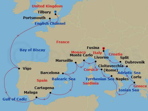 Cruise Itinerary Map