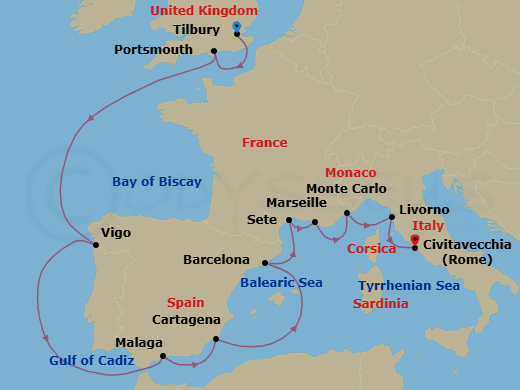 Cruise Itinerary Map