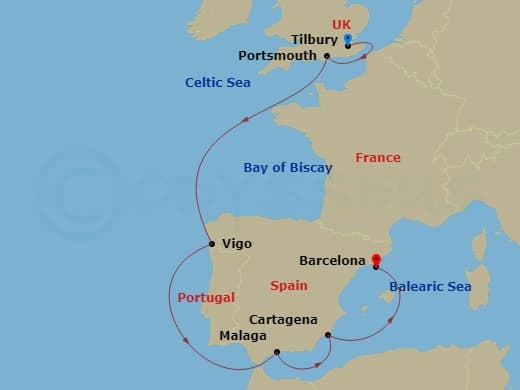 Cruise Itinerary Map