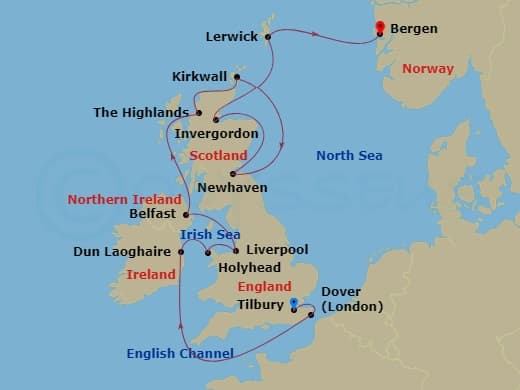Cruise Itinerary Map