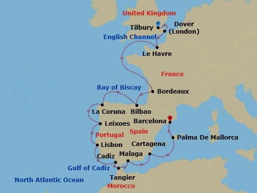 Cruise Itinerary Map