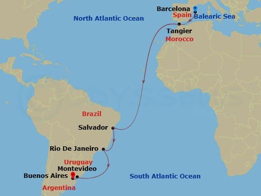 Cruise Itinerary Map