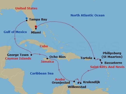Cruise Itinerary Map