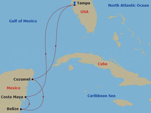 Cruise Itinerary Map