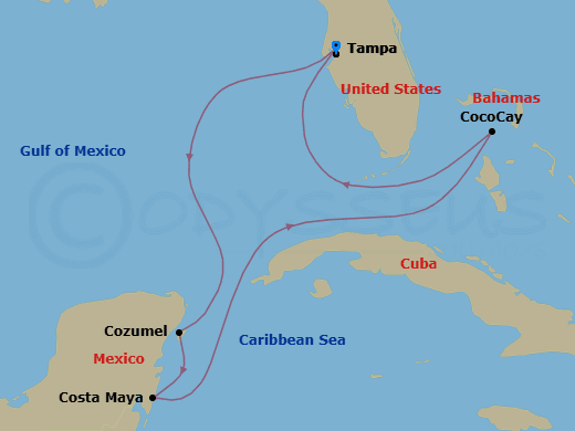 Cruise Itinerary Map