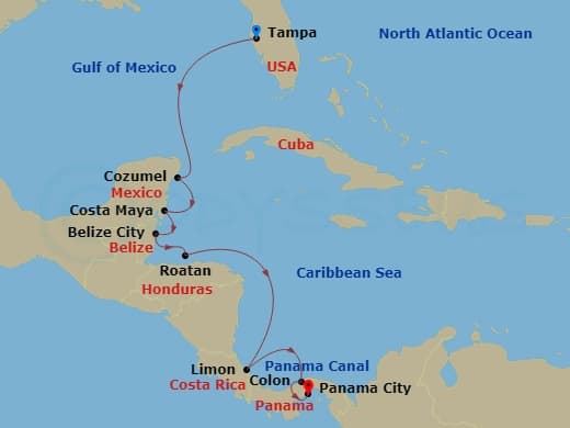 Cruise Itinerary Map