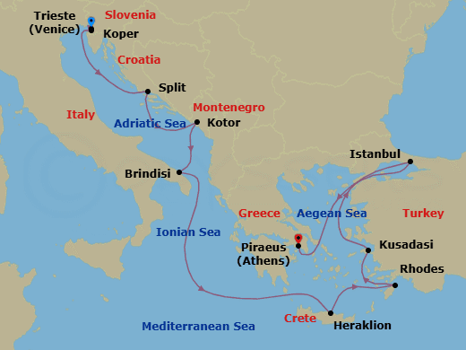 Cruise Itinerary Map