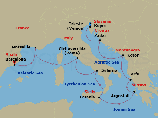 Cruise Itinerary Map