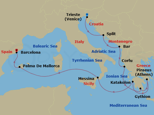 Cruise Itinerary Map