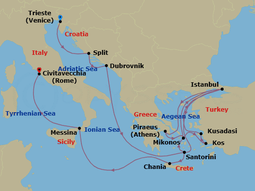 Cruise Itinerary Map