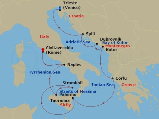 Cruise Itinerary Map