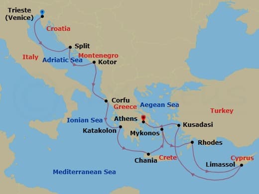 Cruise Itinerary Map
