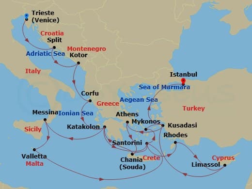Cruise Itinerary Map