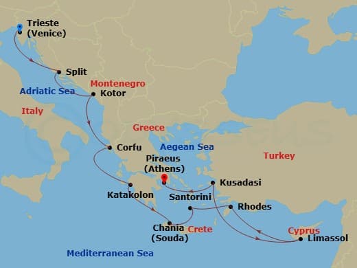 Cruise Itinerary Map