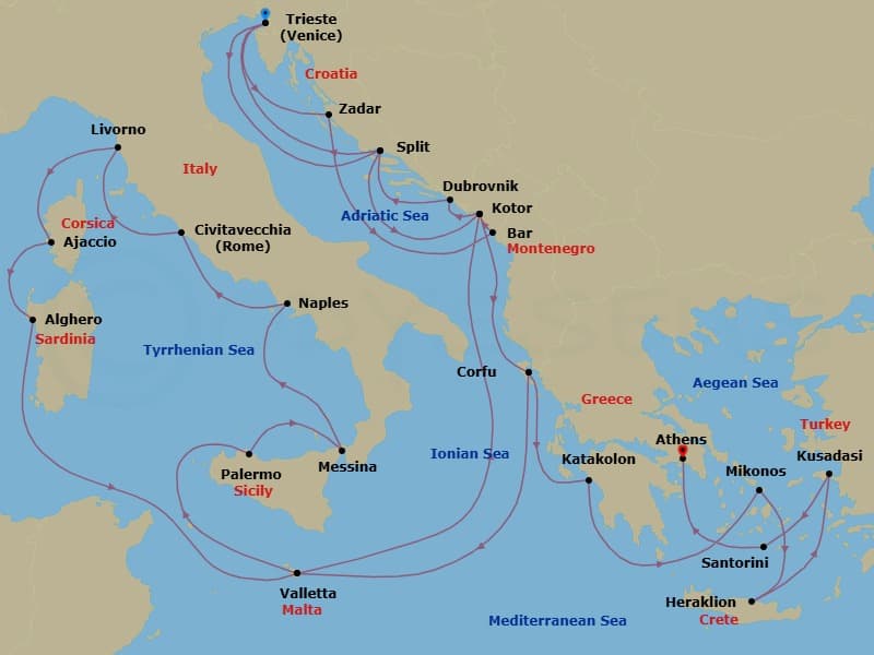Cruise Itinerary Map