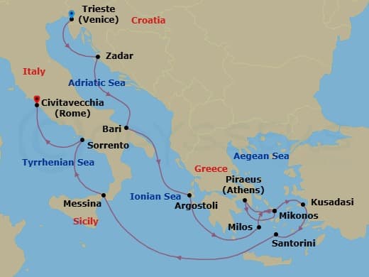 Cruise Itinerary Map