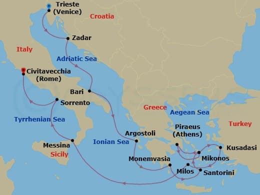 Cruise Itinerary Map