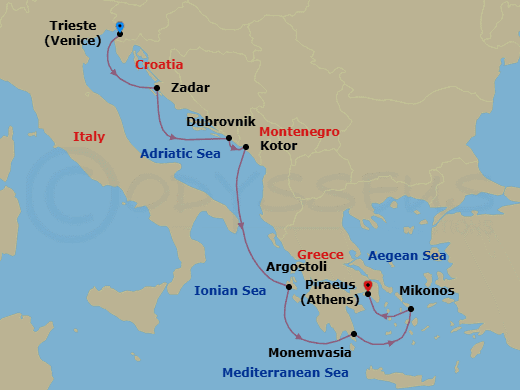 Cruise Itinerary Map