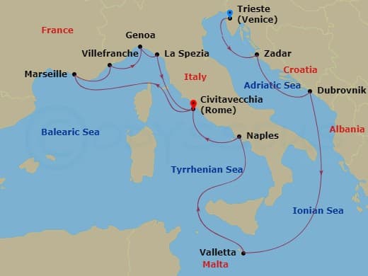 Cruise Itinerary Map