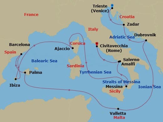 Cruise Itinerary Map