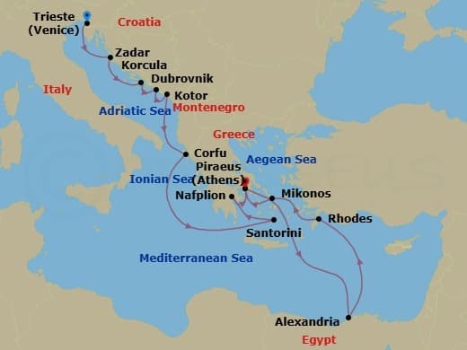 Cruise Itinerary Map