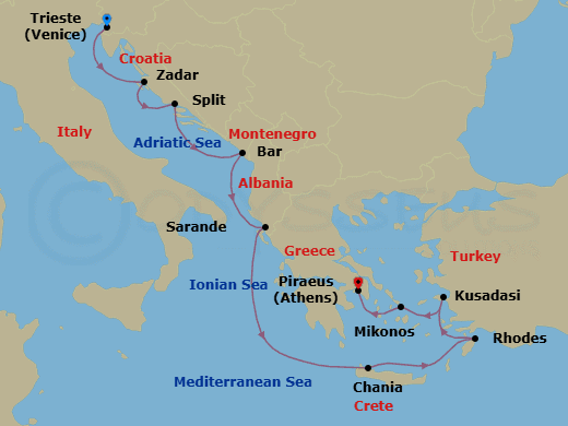Cruise Itinerary Map