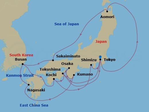 Cruise Itinerary Map