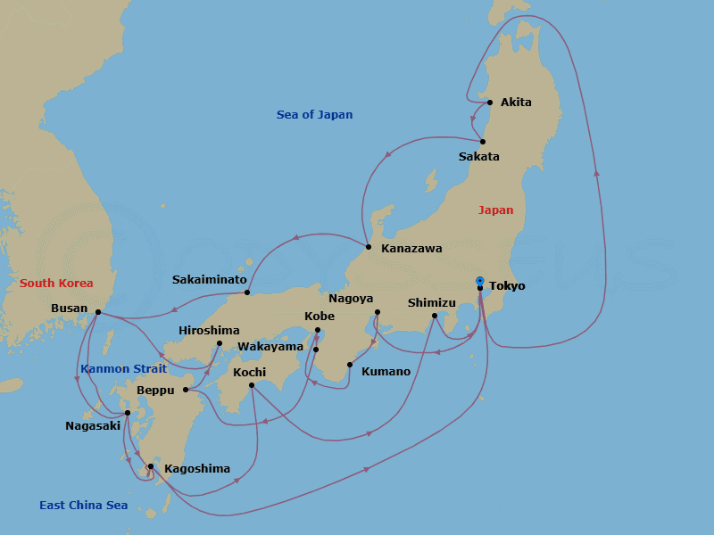 Cruise Itinerary Map