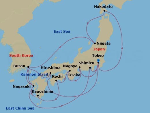 Cruise Itinerary Map