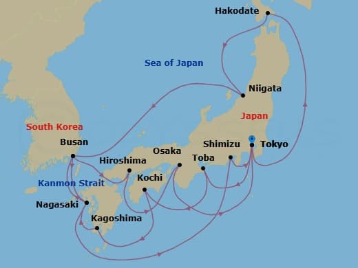 Cruise Itinerary Map