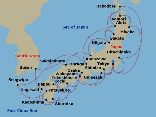 Cruise Itinerary Map