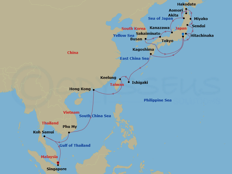 Cruise Itinerary Map