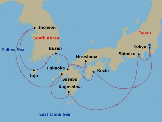 Cruise Itinerary Map