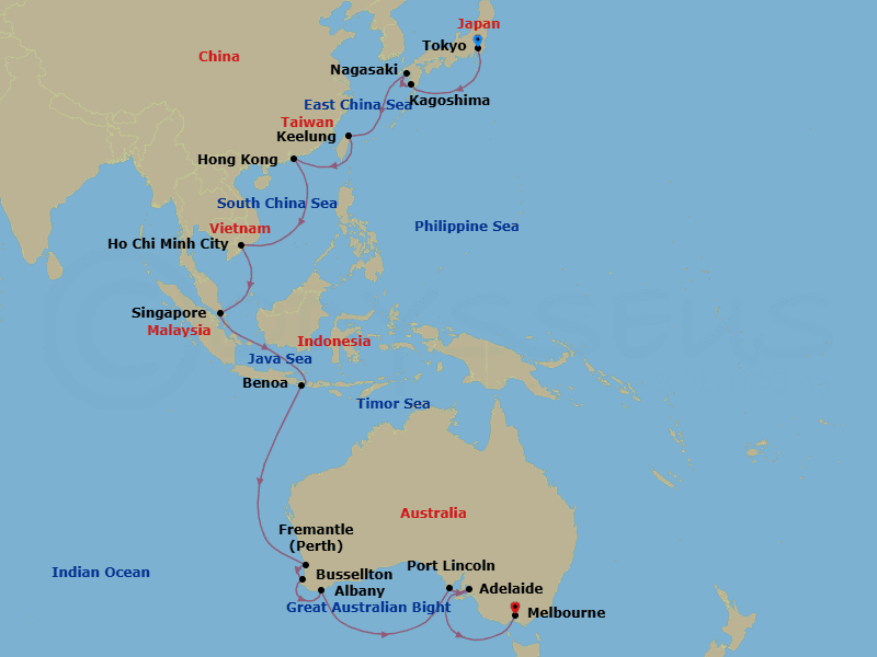 Cruise Itinerary Map