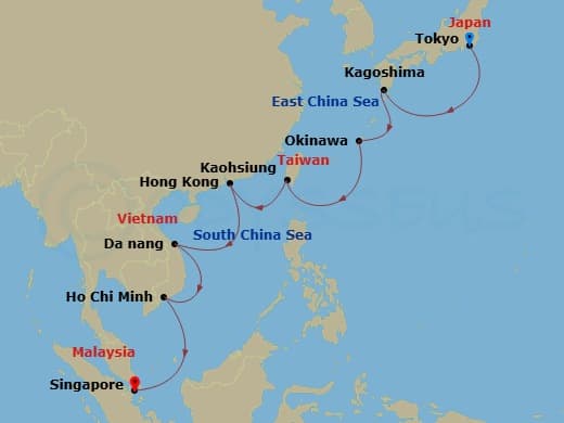 Cruise Itinerary Map