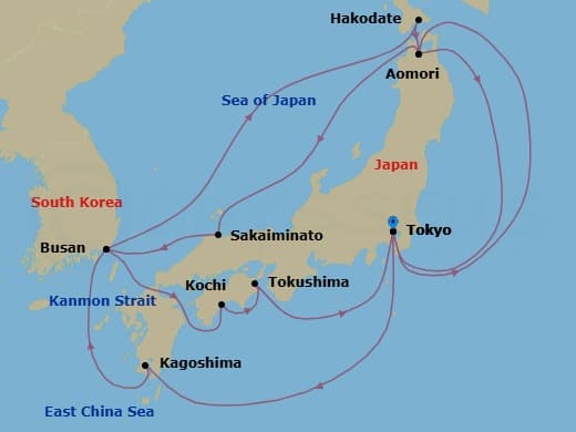 Cruise Itinerary Map